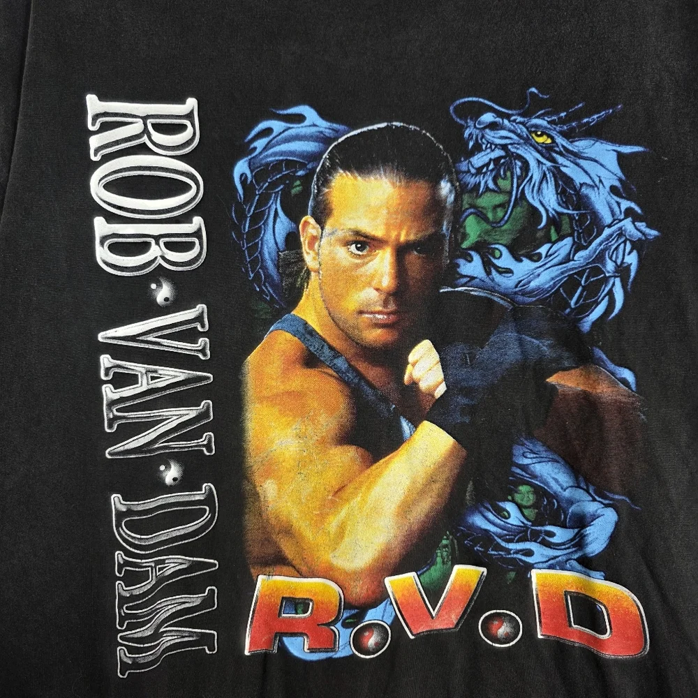 Vintage Wwf - Rob Van Dam RVD Bootleg Wrestling WWF WCW shirt - Picture 8 of 9